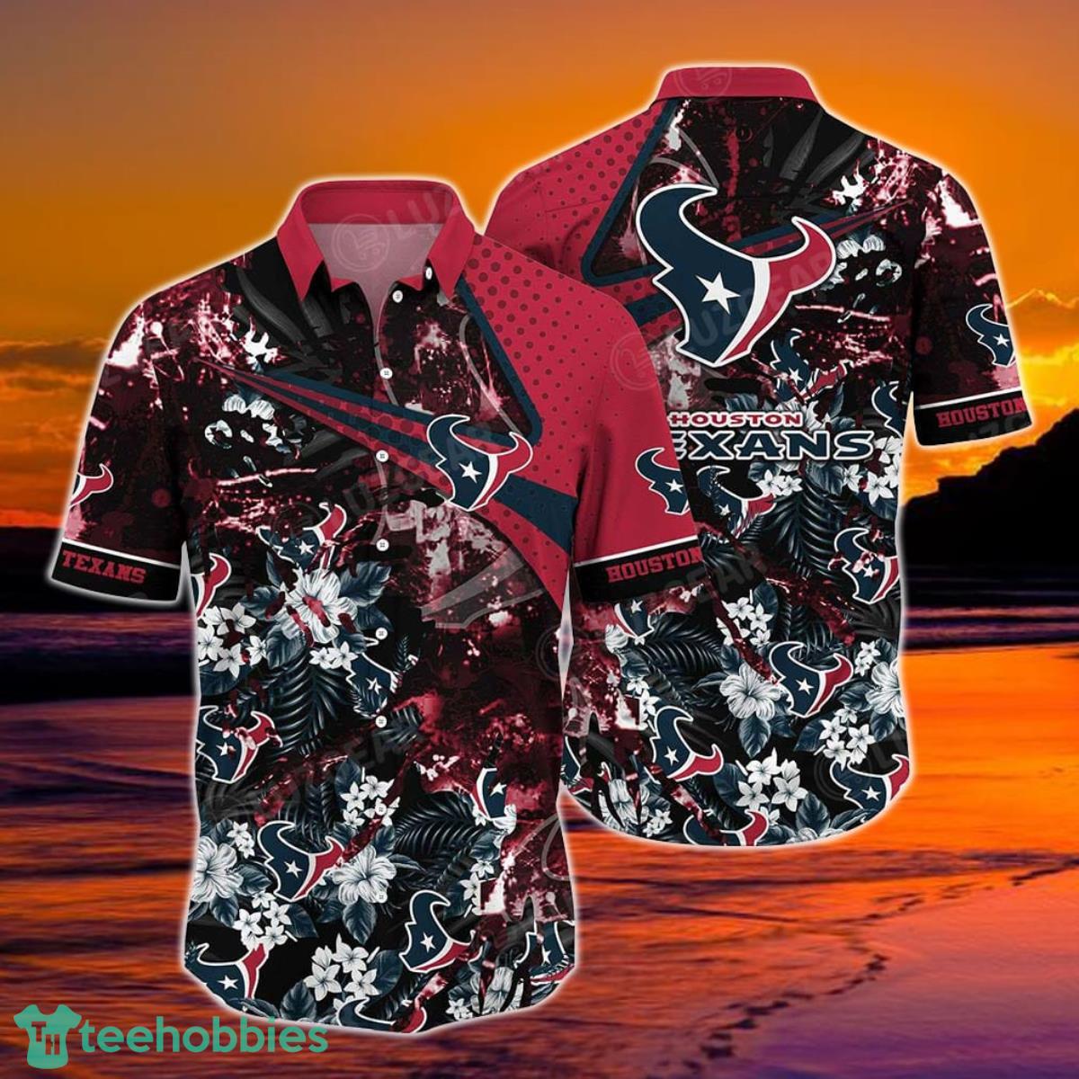 Houston Texans NFL Hawaiian Shirt Tropical Pattern New Hot Trend Summer For Sports Fans NFL Product Photo 1