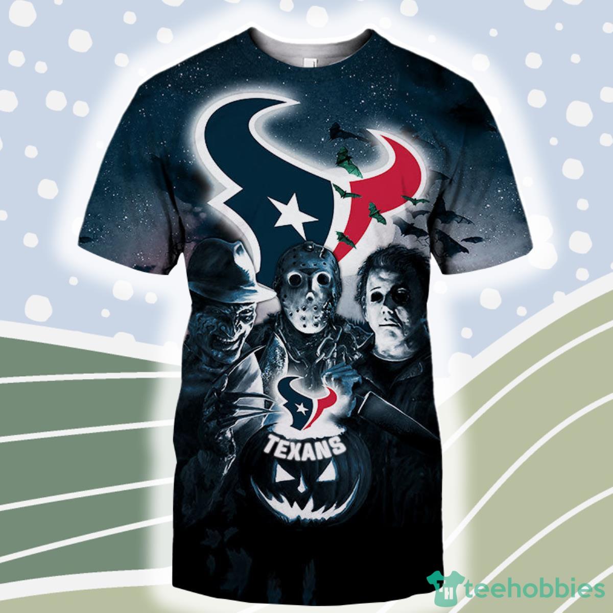 Houston Texans T shirt 3D Halloween Horror For Men And Women Product Photo 1