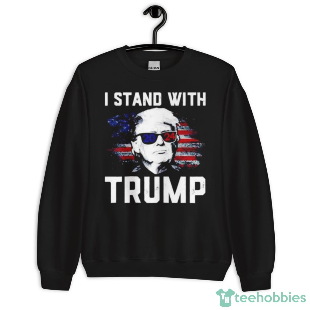 I Stand With Trump 2024 Sunglasses Shirt - Unisex Crewneck Sweatshirt