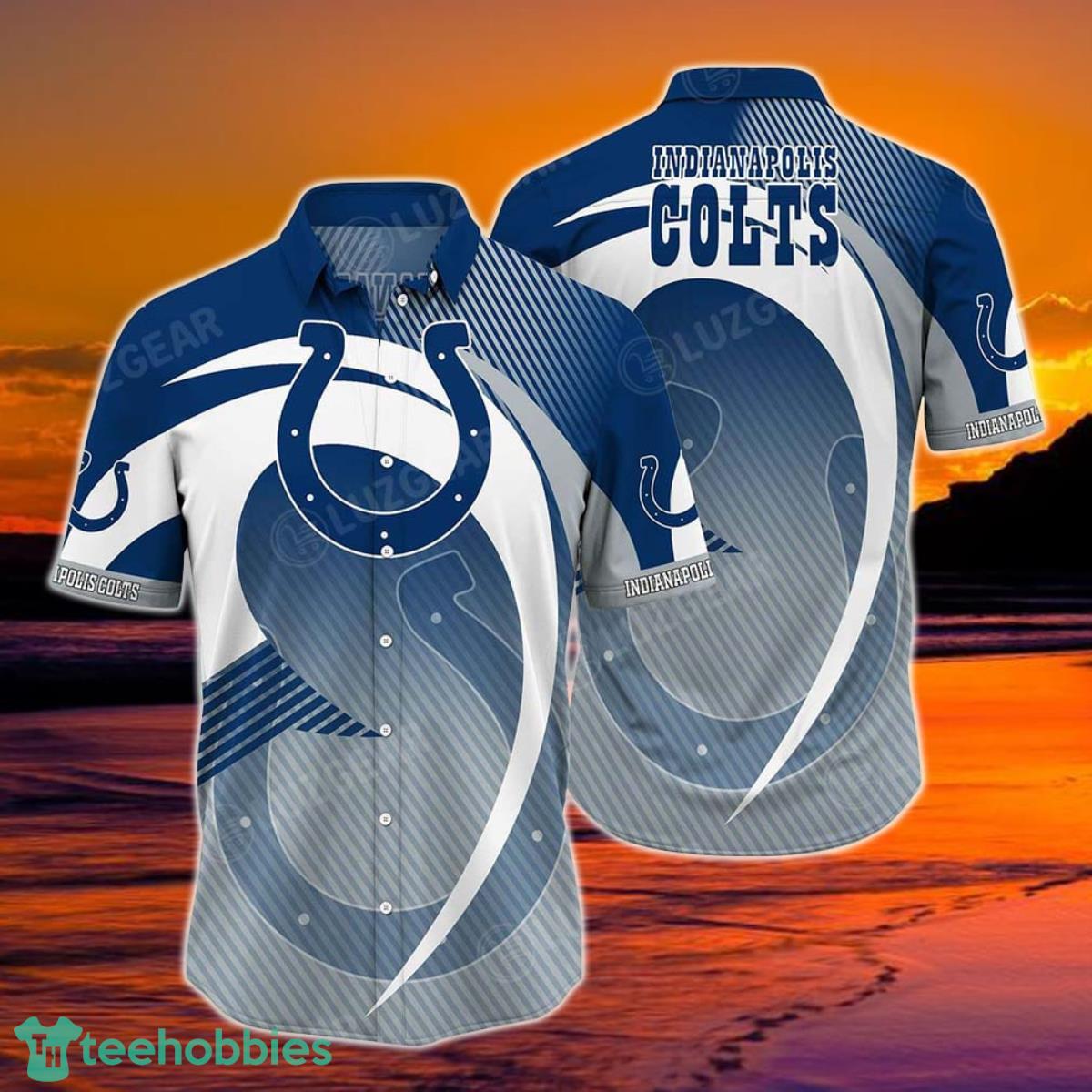 Indianapolis Colts NFL Hawaiian Shirt, New Hot Trending Summer Beach Shirt Best Gift For Fan Product Photo 1