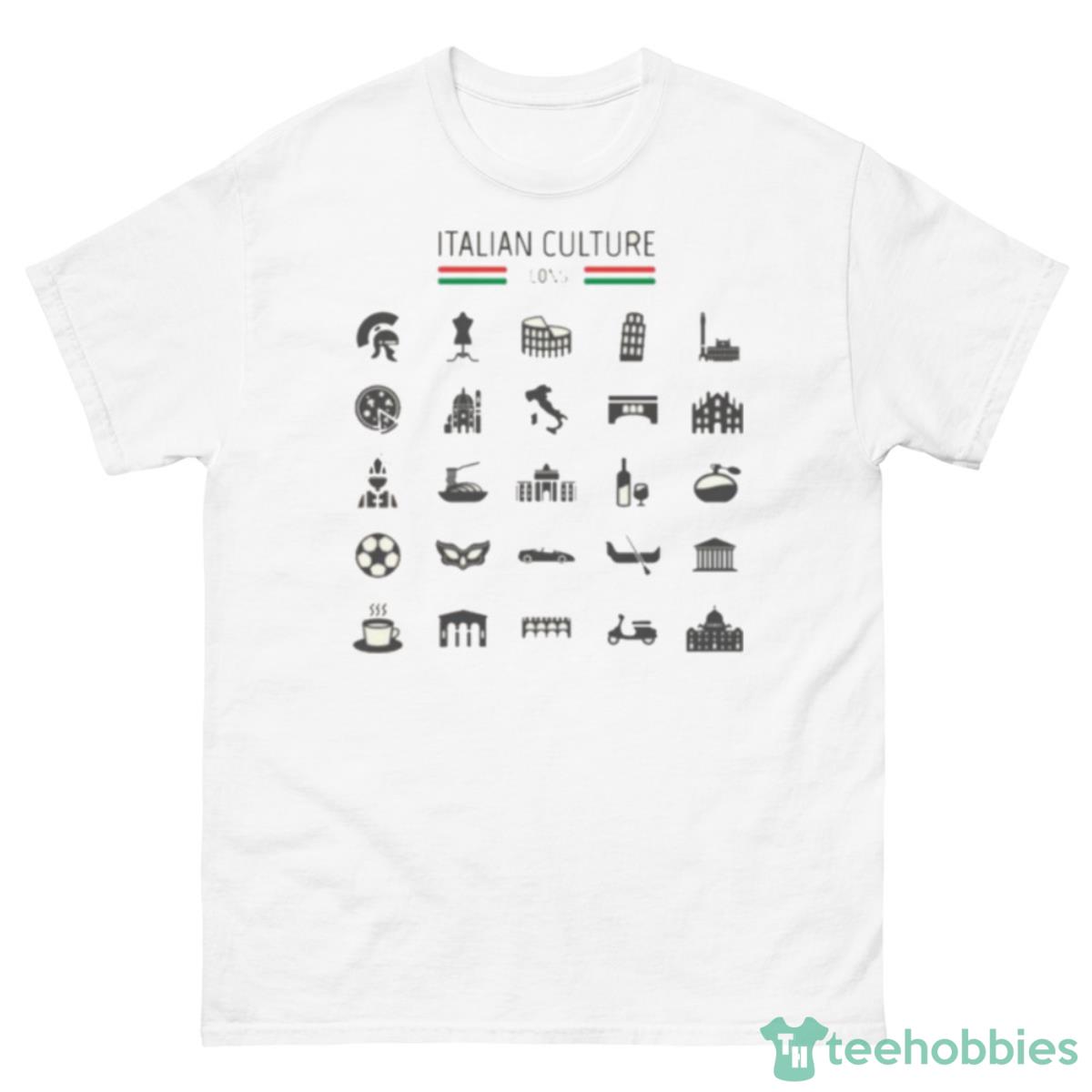 Italian Culture Icons Shirt - 500 Men’s Classic Tee Gildan