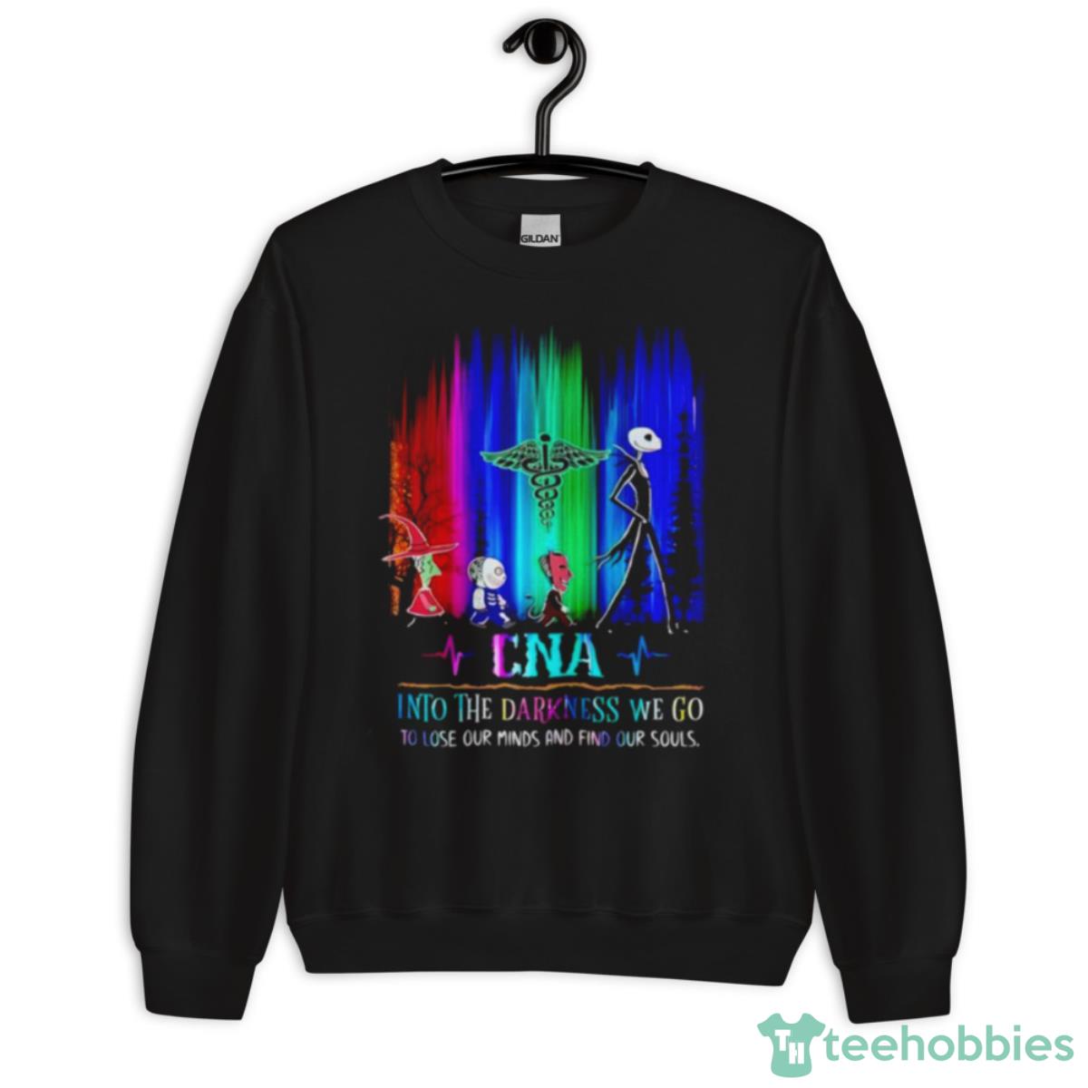 Jack Skeleton CNA Into The Darkness We Go Shirt - Unisex Crewneck Sweatshirt