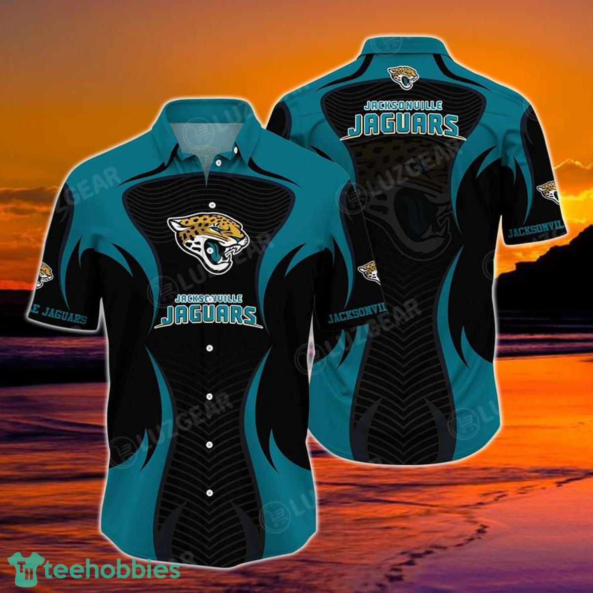 Jacksonville Jaguars NFL Hawaii Beach Shirt Summer Short Sleeve Button Down Hawaiian Shirt Product Photo 1