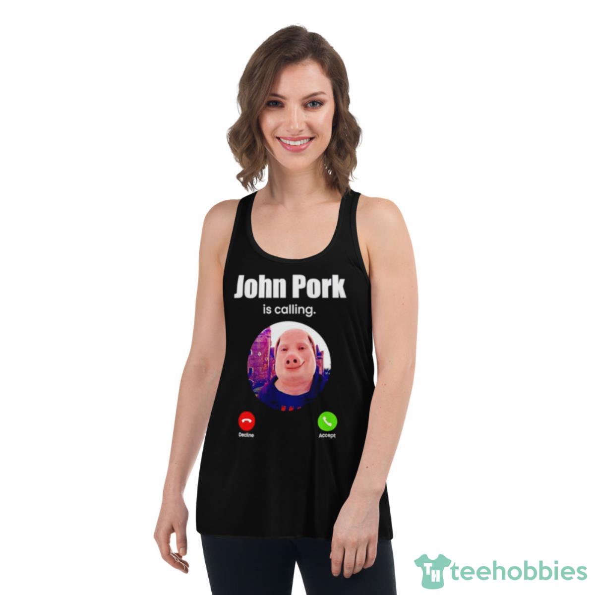  John Pork Is Calling Fuuny Answer Call Phone Premium T-Shirt :  Clothing, Shoes & Jewelry