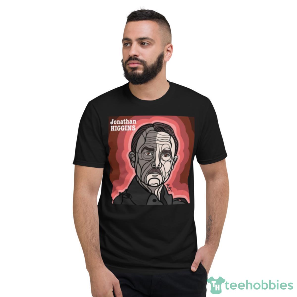 Jonathan Higgins Red Background Snooker Shirt - Short Sleeve T-Shirt