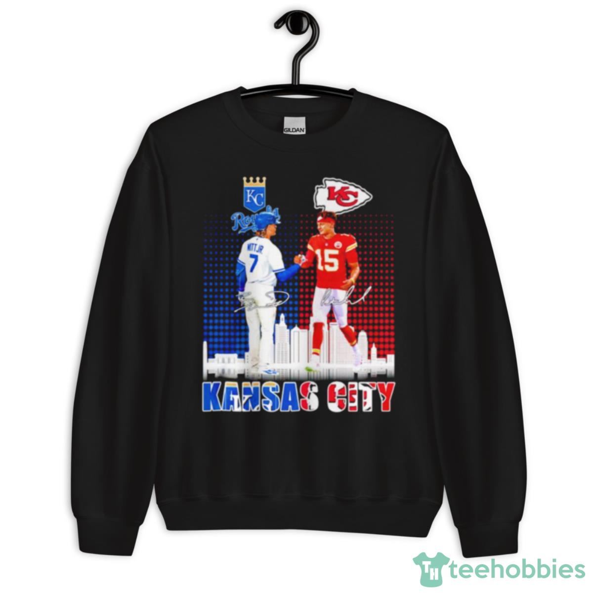 Kansas City Bobby Witt Jr. And Patrick Mahomes Signature Shirt - Unisex Crewneck Sweatshirt