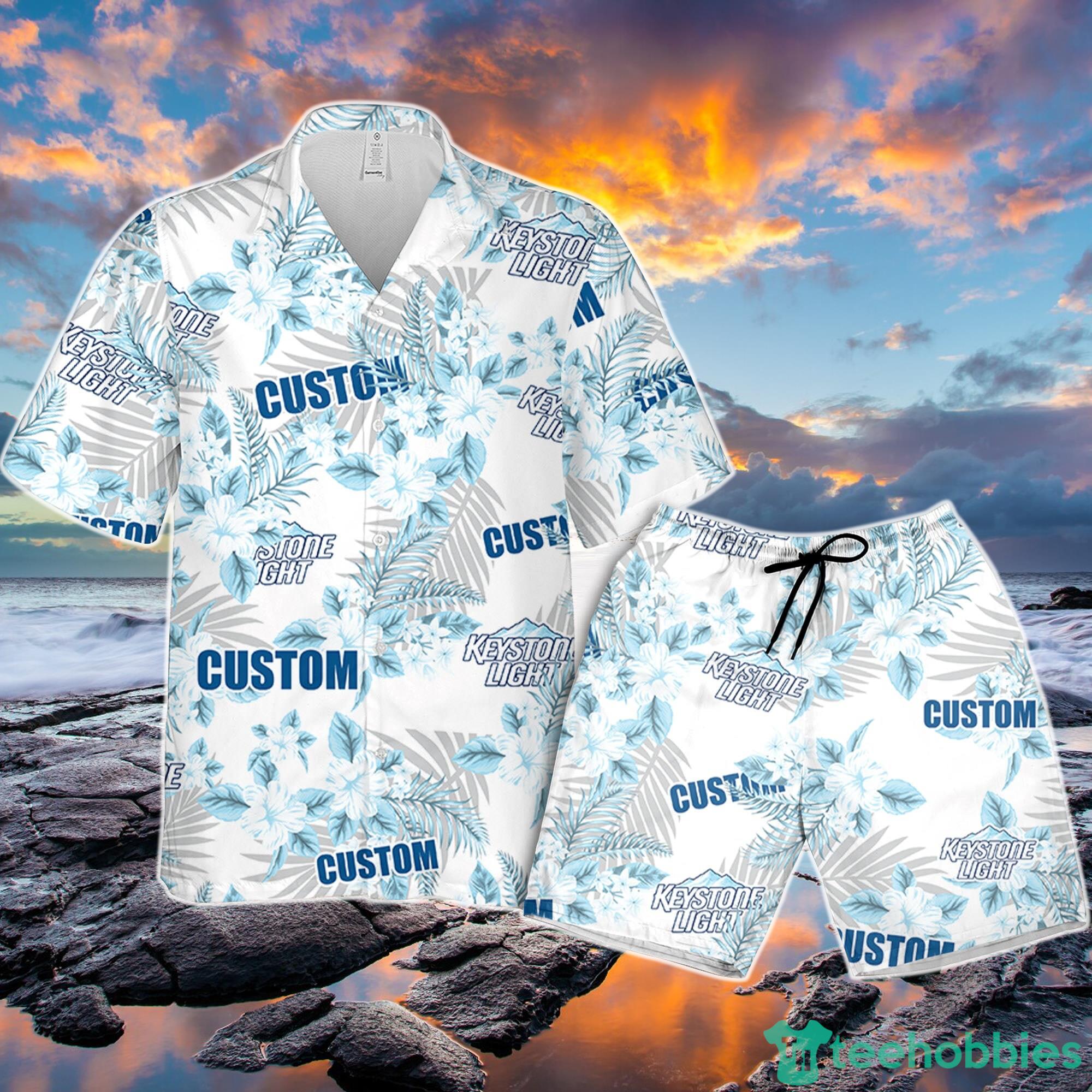 Keystone Light Hawaiian Shirt Flowers Pattern Personalized Gift Men And Women Product Photo 1