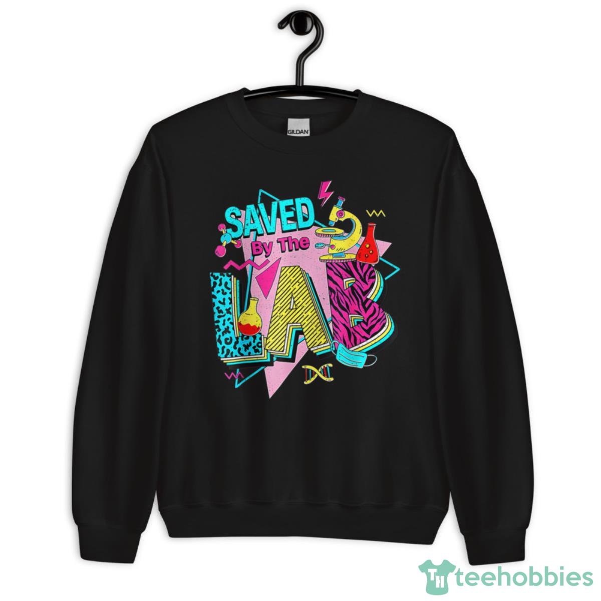 Lab Week 2023 Saved By The Lab Retro Medical Laboratory Tech Shirt - Unisex Crewneck Sweatshirt