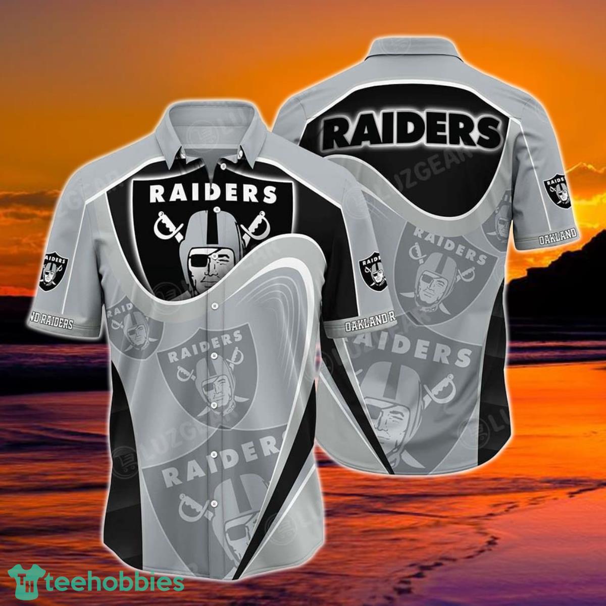 Las Vegas Raiders NFL Hawaiian Shirt 3D Logo Best Gift For Fans Product Photo 1