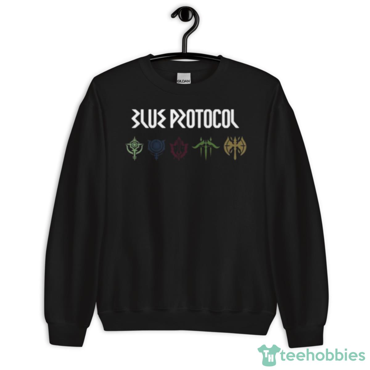 Logo Vintage Blue Game Blue Protocol Shirt - Unisex Crewneck Sweatshirt