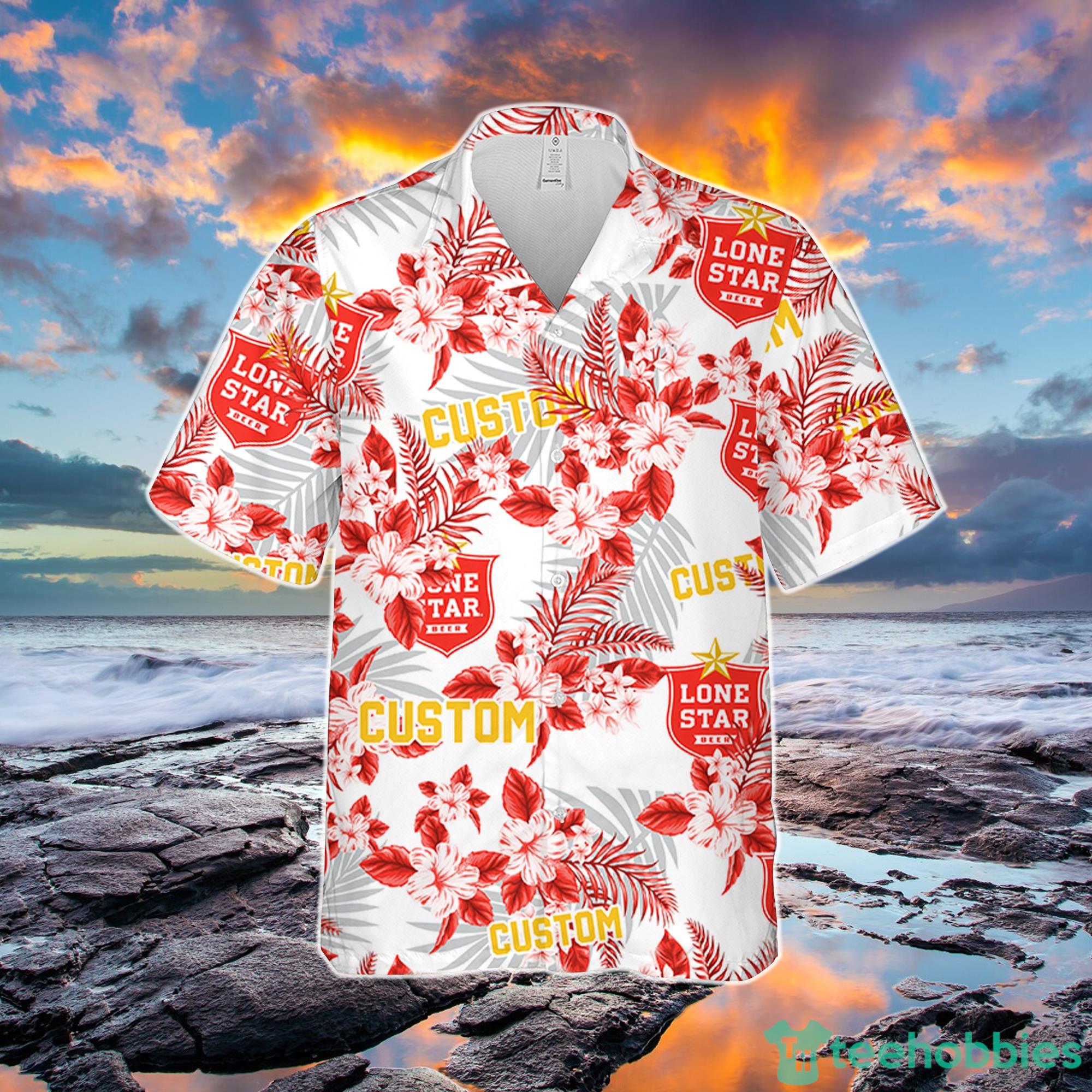 Lone Star Hawaiian Shirt Flowers Pattern Personalized Gift Men And Women Product Photo 2
