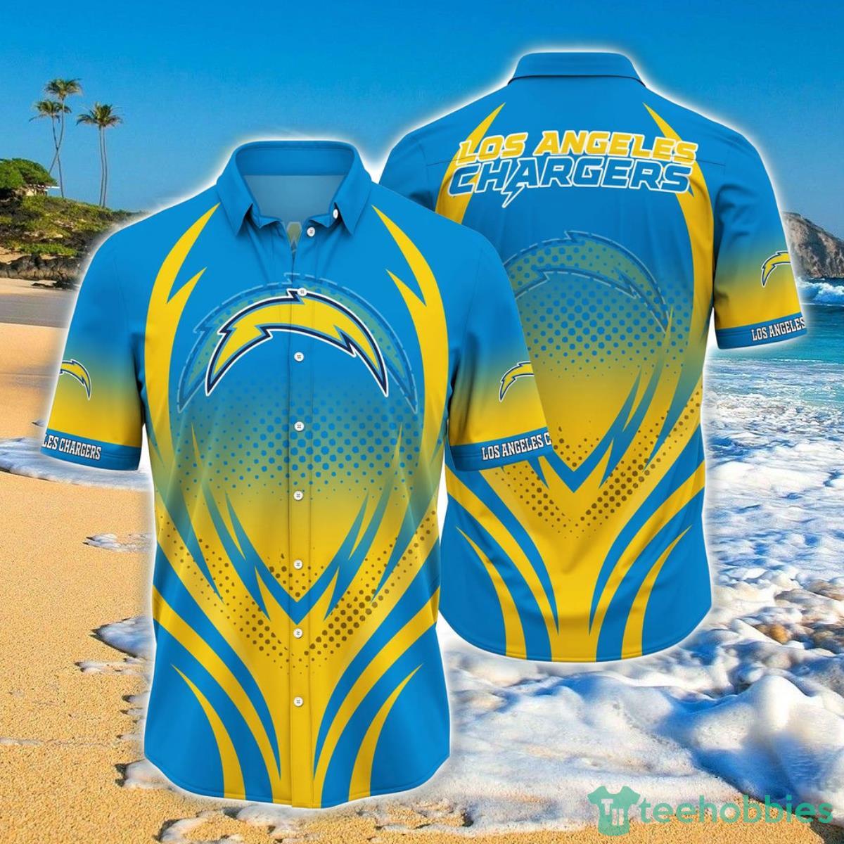 Los Angeles Chargers Hawaiian Shirt 3D Print For Men And Women Product Photo 1