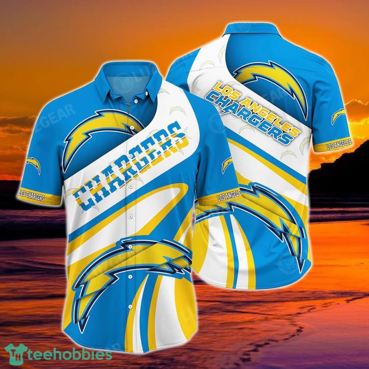 Los Angeles Chargers NFL Beach Shirt For Sports Best Fans This Summer NFL Hawaiian Shirt Product Photo 1