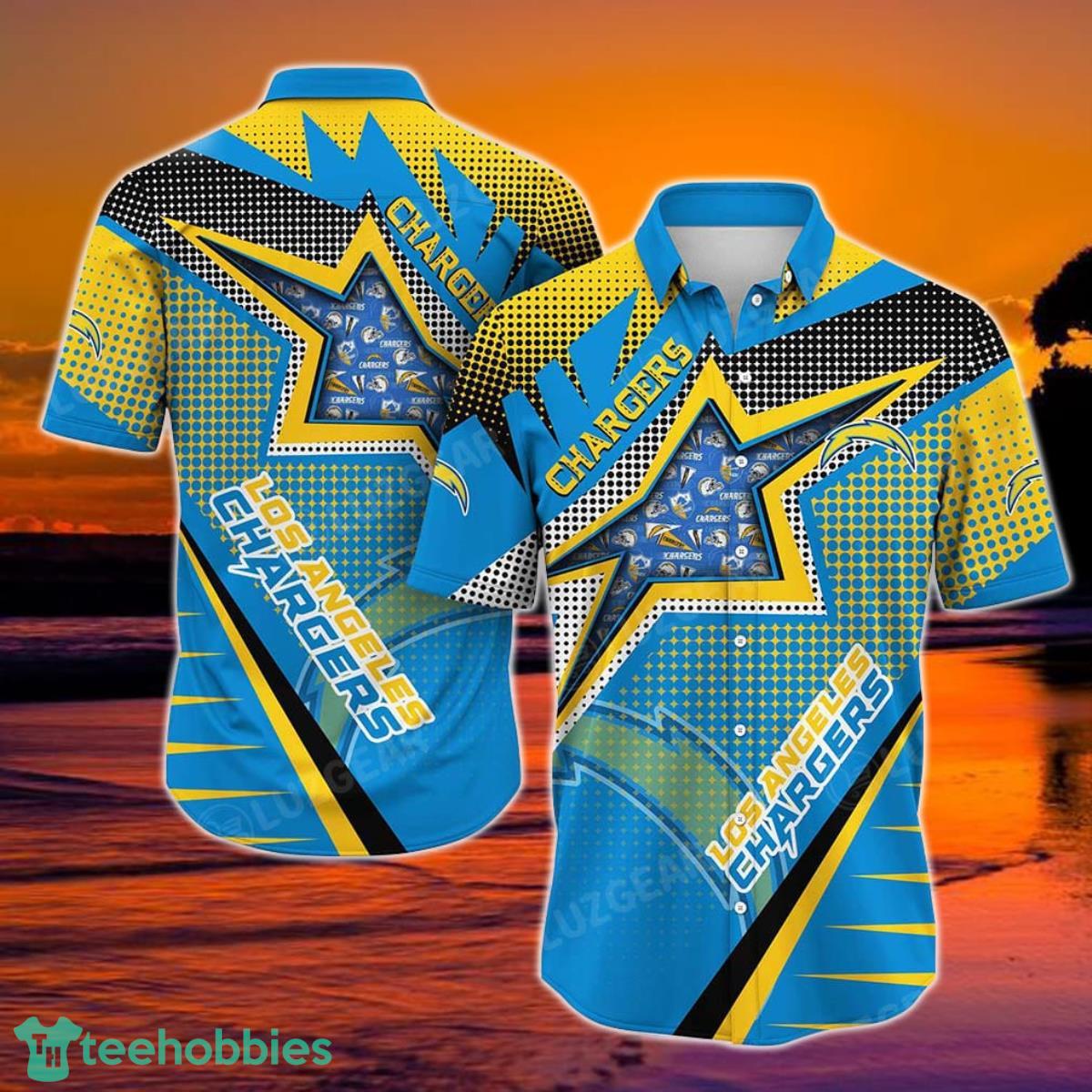 Los Angeles Chargers NFL Football Beach Shirt For This Summer Graphic Print Hawaiian Shirt Big Fans Product Photo 1