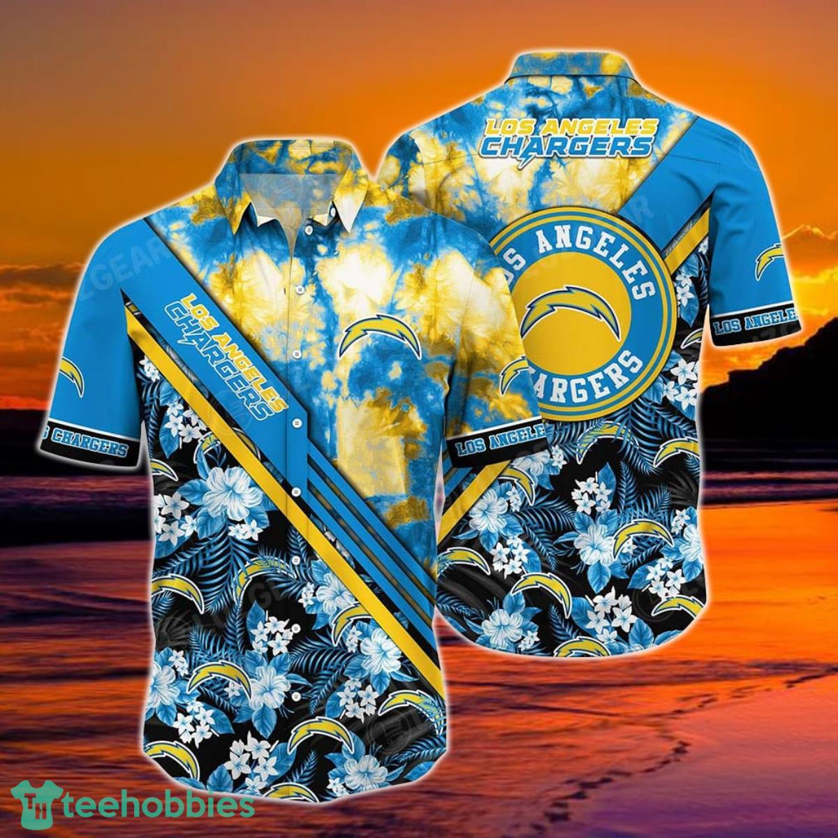 Los Angeles Chargers NFL Hawaiian Shirt Graphic Tropical Pattern New Trend Summer For NFL Football Fans Product Photo 1
