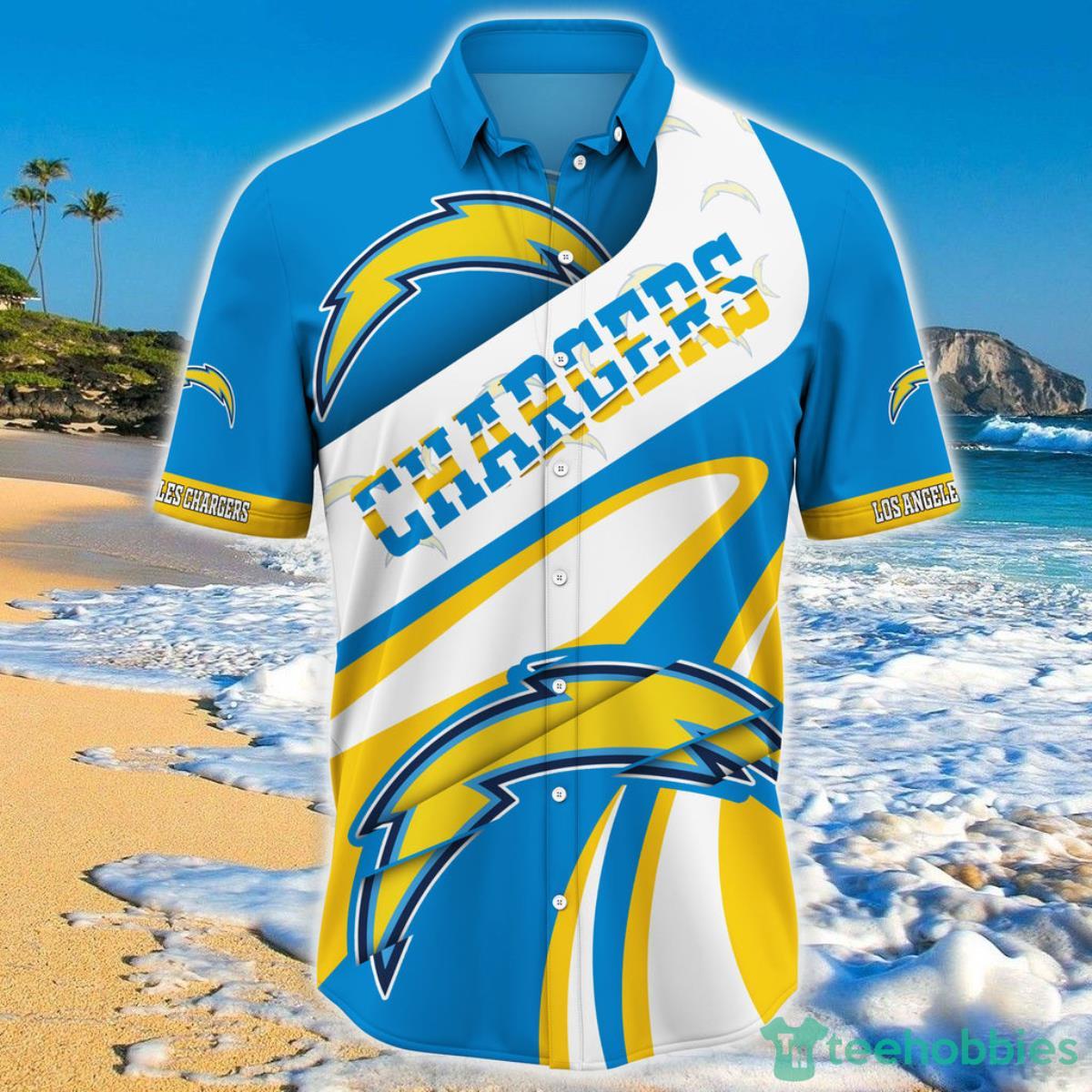 Los Angeles Chargers NFL Hawaiian Shirt Short Sleeve Big Logo