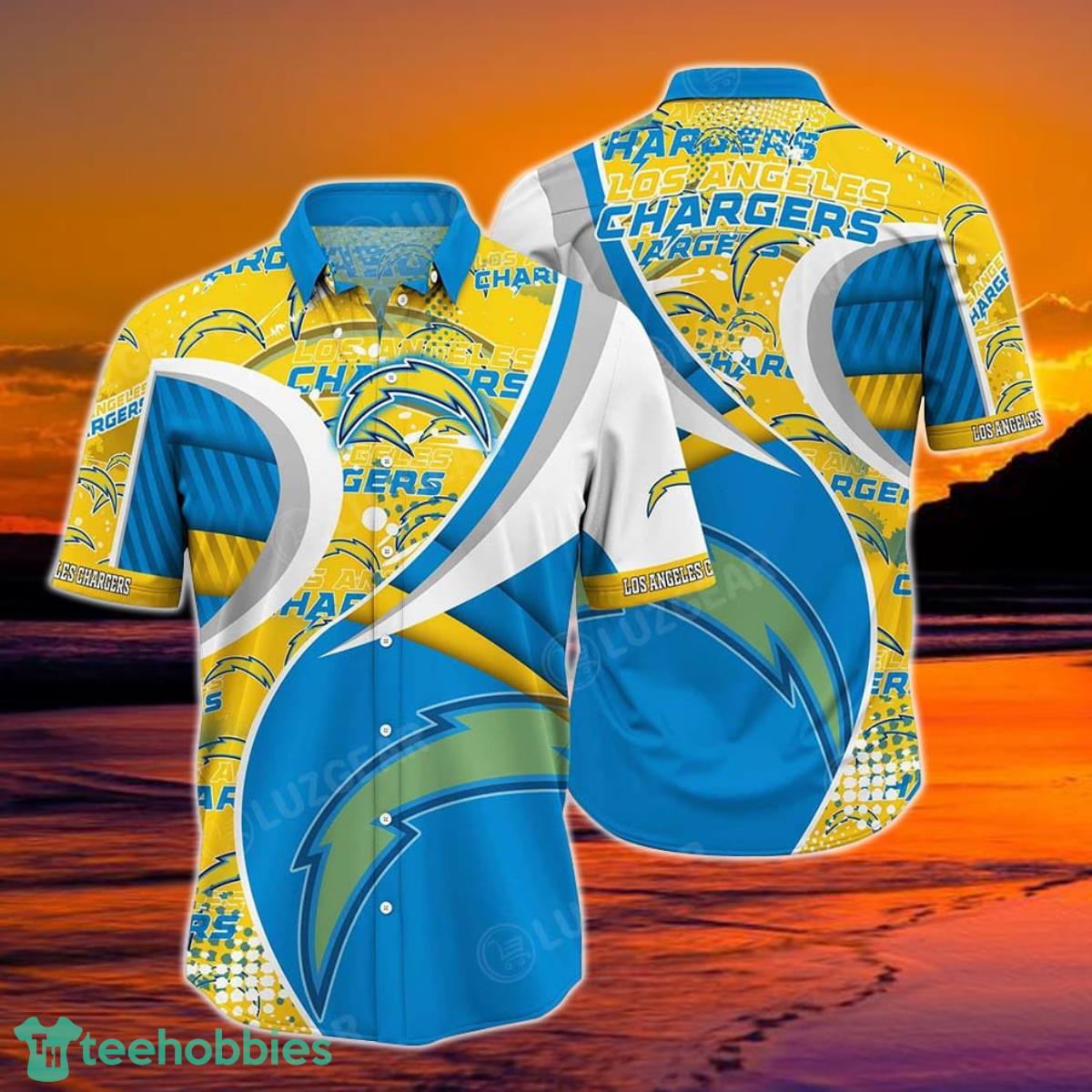 Los Angeles Chargers NFL Hawaiian Shirt Short Style Hot Trending Summer 3D Product Photo 1