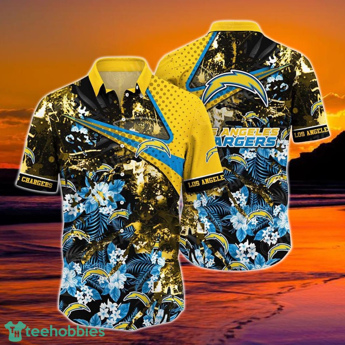 Los Angeles Chargers NFL Hawaiian Shirt Tropical Pattern New Hot Trend Summer For Sports Fans NFL Product Photo 1