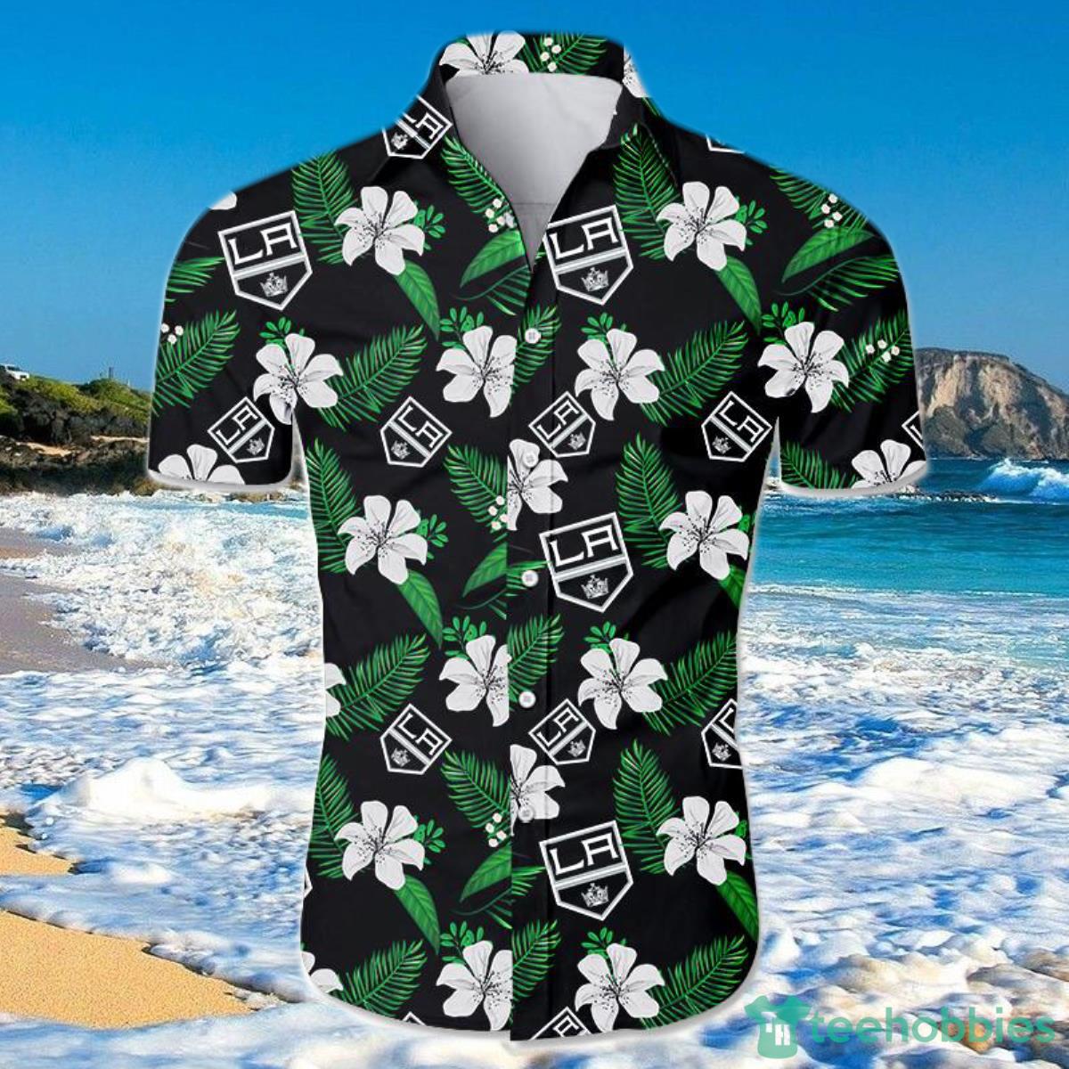 Los Angeles Kings Hawaiian Shirt Floral For Men And Women Product Photo 1