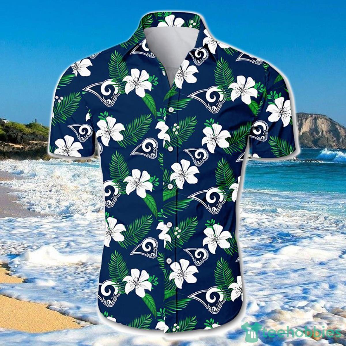 Los Angeles Rams Hawaiian Shirt Floral For Men And Women Product Photo 1