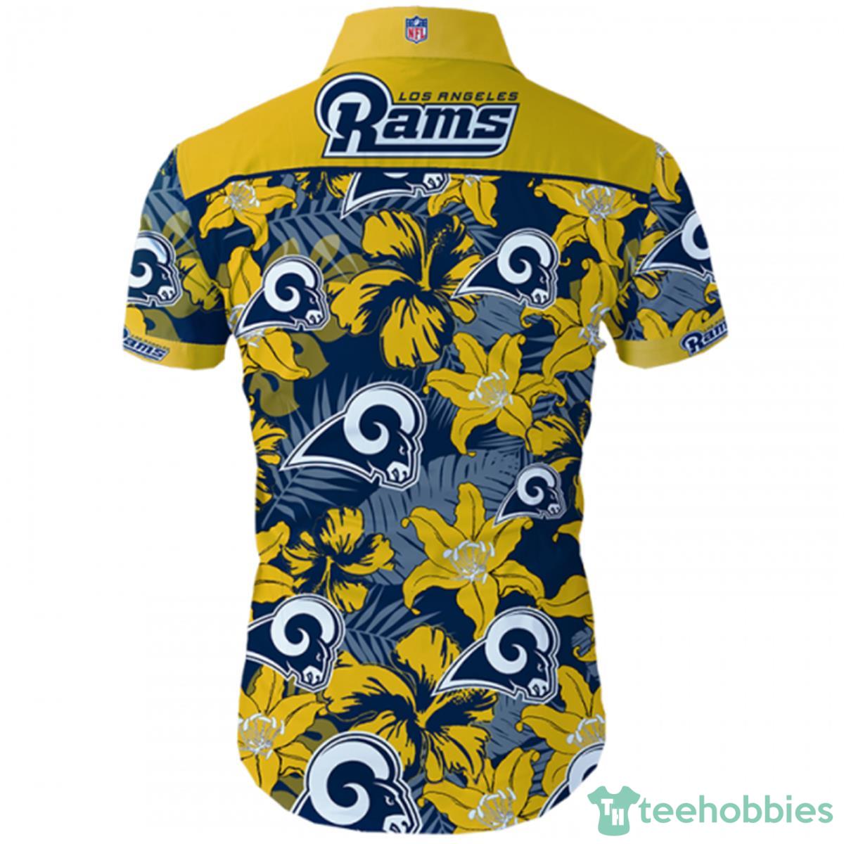Los Angeles Rams Hawaiian Shirt Tropical Flower Short Sleeve Product Photo 2