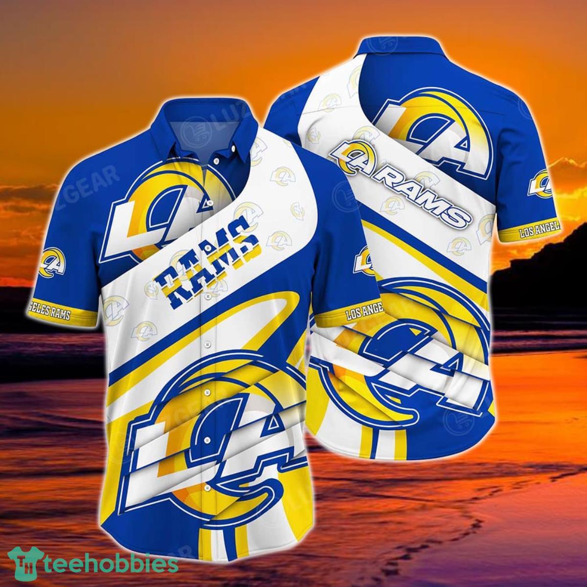Los Angeles Rams NFL Beach Shirt For Sports Best Fans This Summer NFL Hawaiian Shirt Product Photo 1