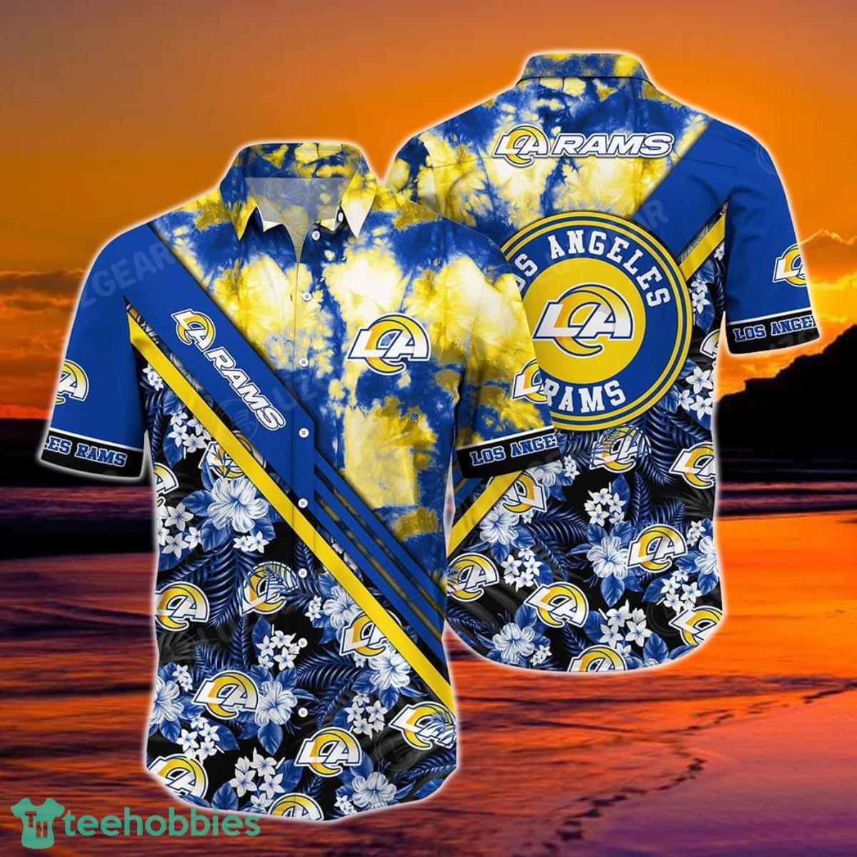Los Angeles Rams NFL Hawaiian Shirt Graphic Tropical Pattern New Trend Summer For NFL Football Fans Product Photo 1