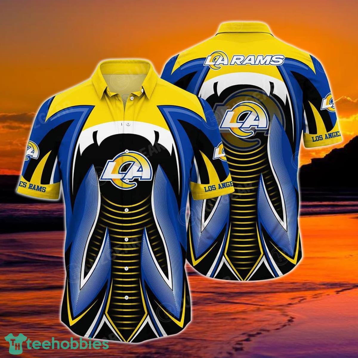 Los Angeles Rams NFL Hawaiian Shirt Summer Short Sleeve Button Down Shirt Gift For Best Fans Product Photo 1