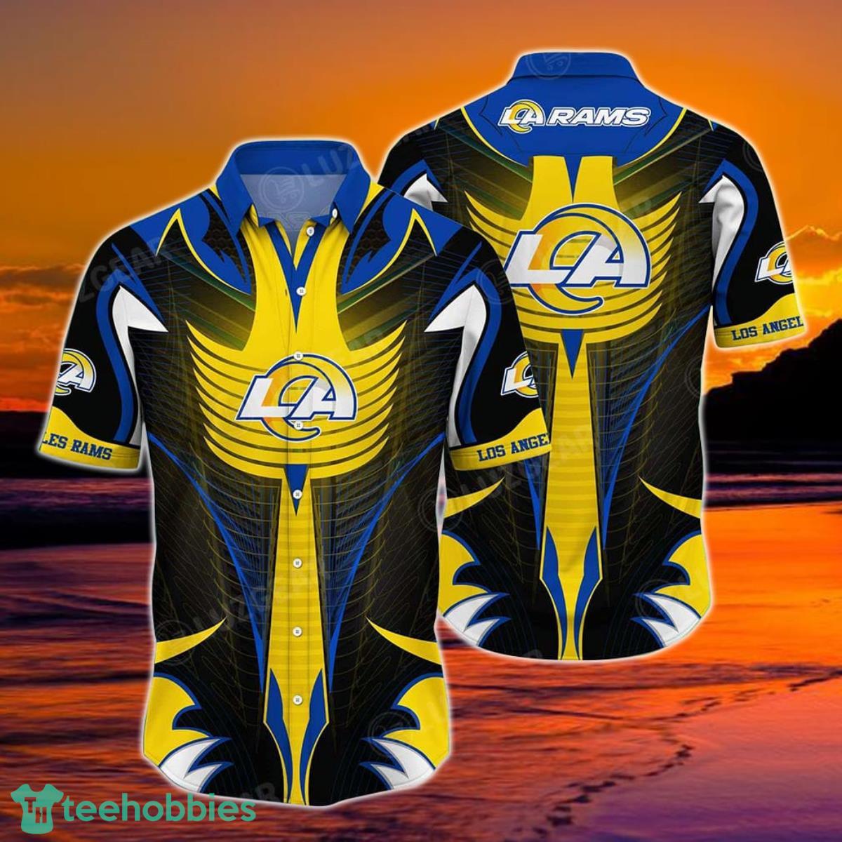 Los Angeles Rams NFL Hawaiian Shirt, Trending Beach Shirt Short Style For Awesome Fans Product Photo 1