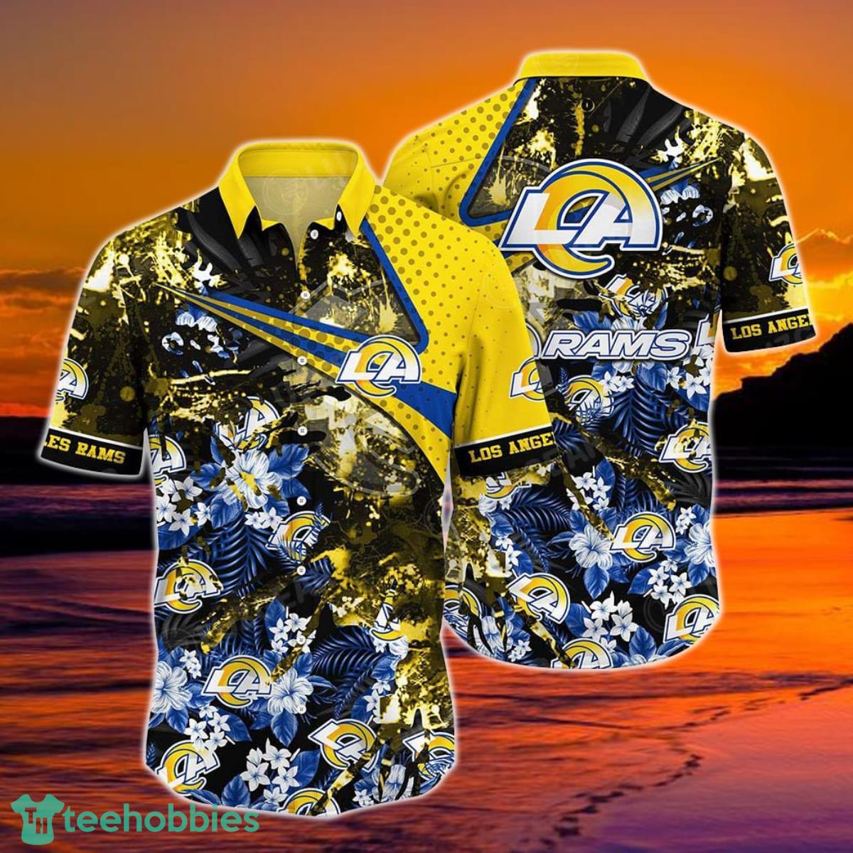 Los Angeles Rams NFL Hawaiian Shirt Tropical Pattern New Hot Trend Summer For Sports Fans NFL Product Photo 1