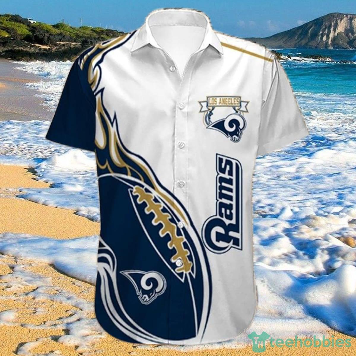 Los Angeles Rams Shirts Fireball Hawaiian Shirt Product Photo 1