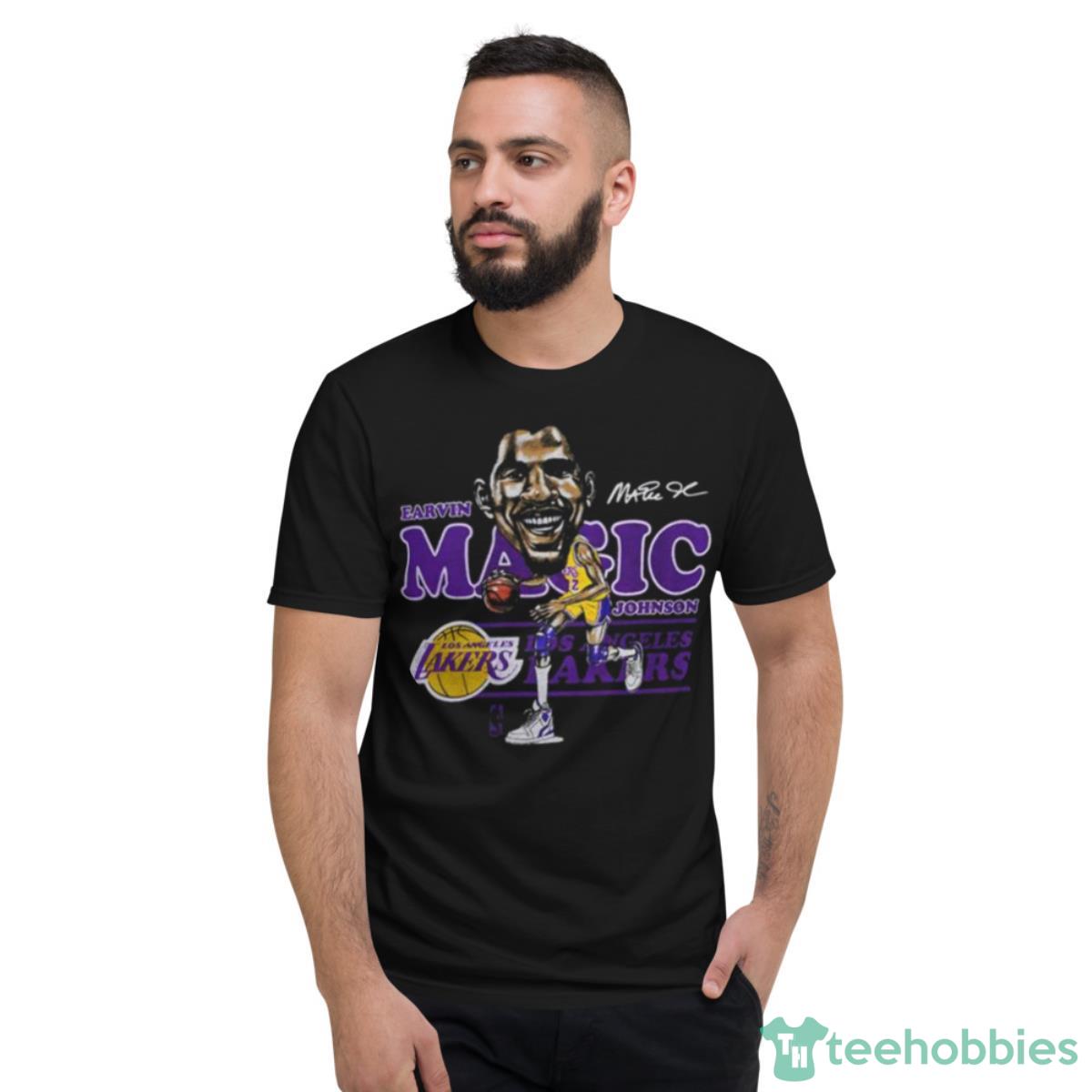 Magic Johnson Los Angeles Lakers HWC Cartoon Shirt - Short Sleeve T-Shirt