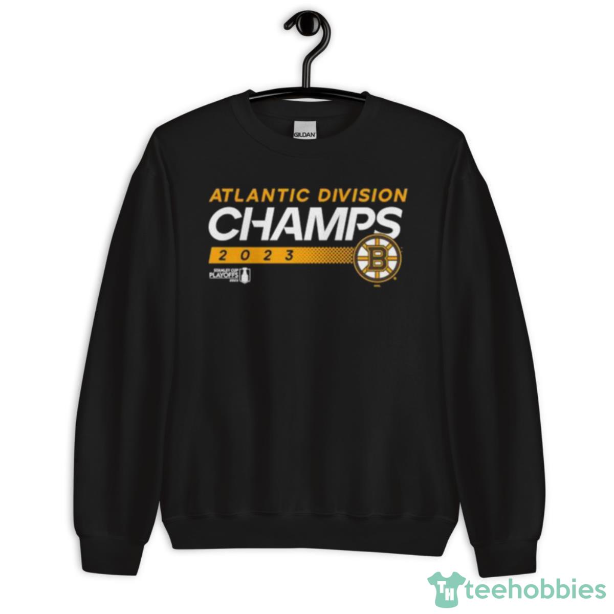 Men’s Branded Boston Bruins 2023 Atlantic Division Champions Shirt - Unisex Crewneck Sweatshirt