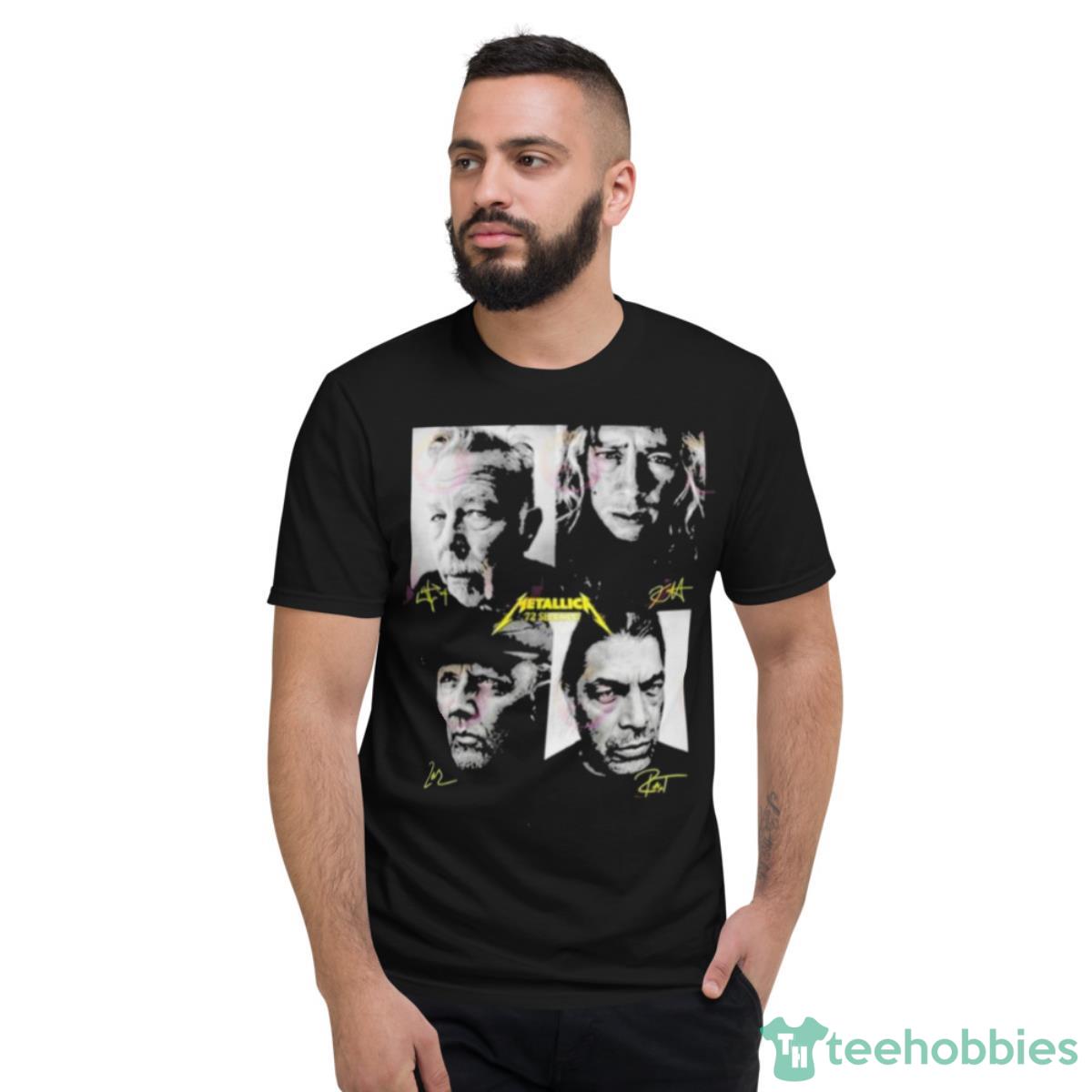 Metallica 72 Seasons Four Members Signature Shirt - Short Sleeve T-Shirt