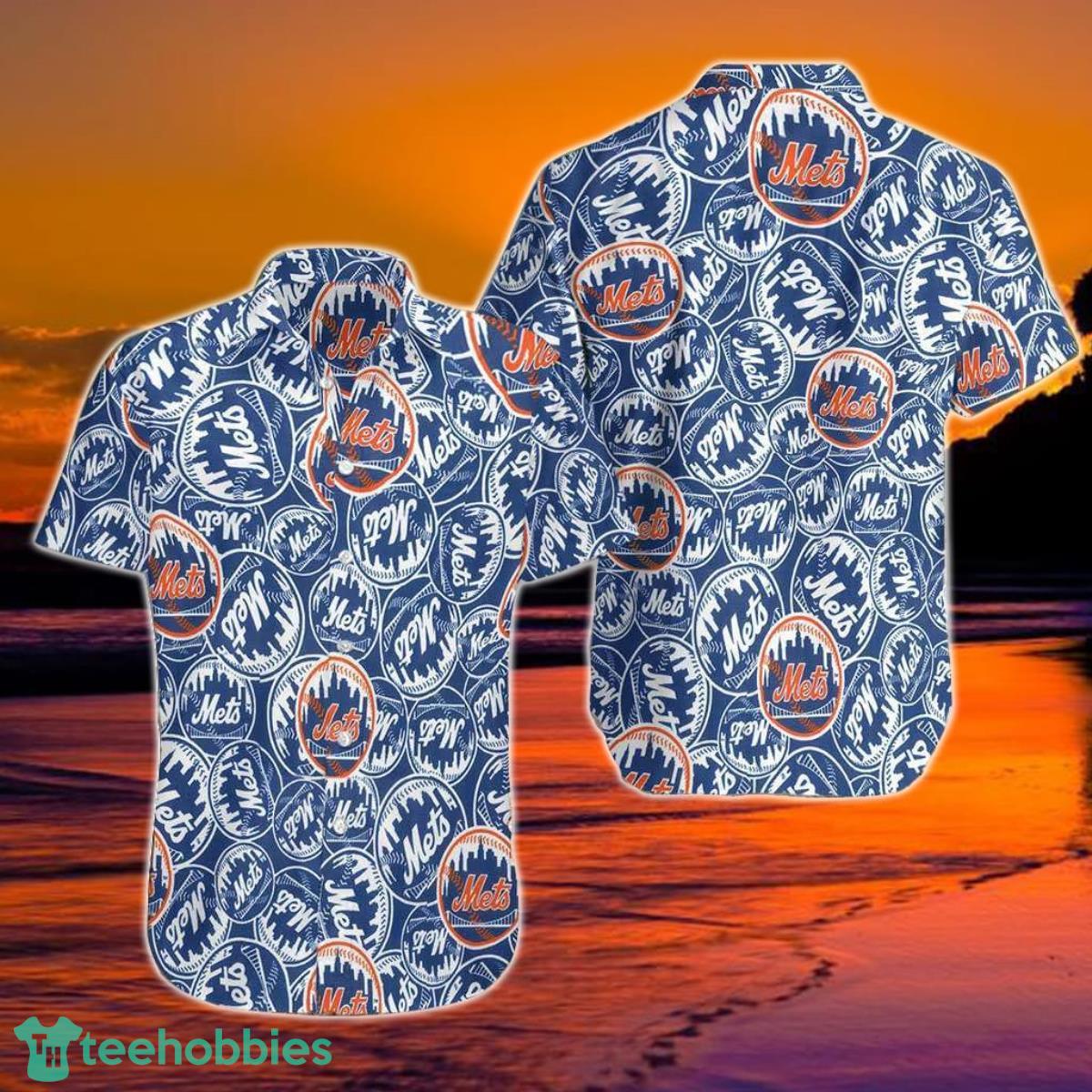 Mets Hawaiian Shirt Mets Blue Hawaiian Shirt Product Photo 1