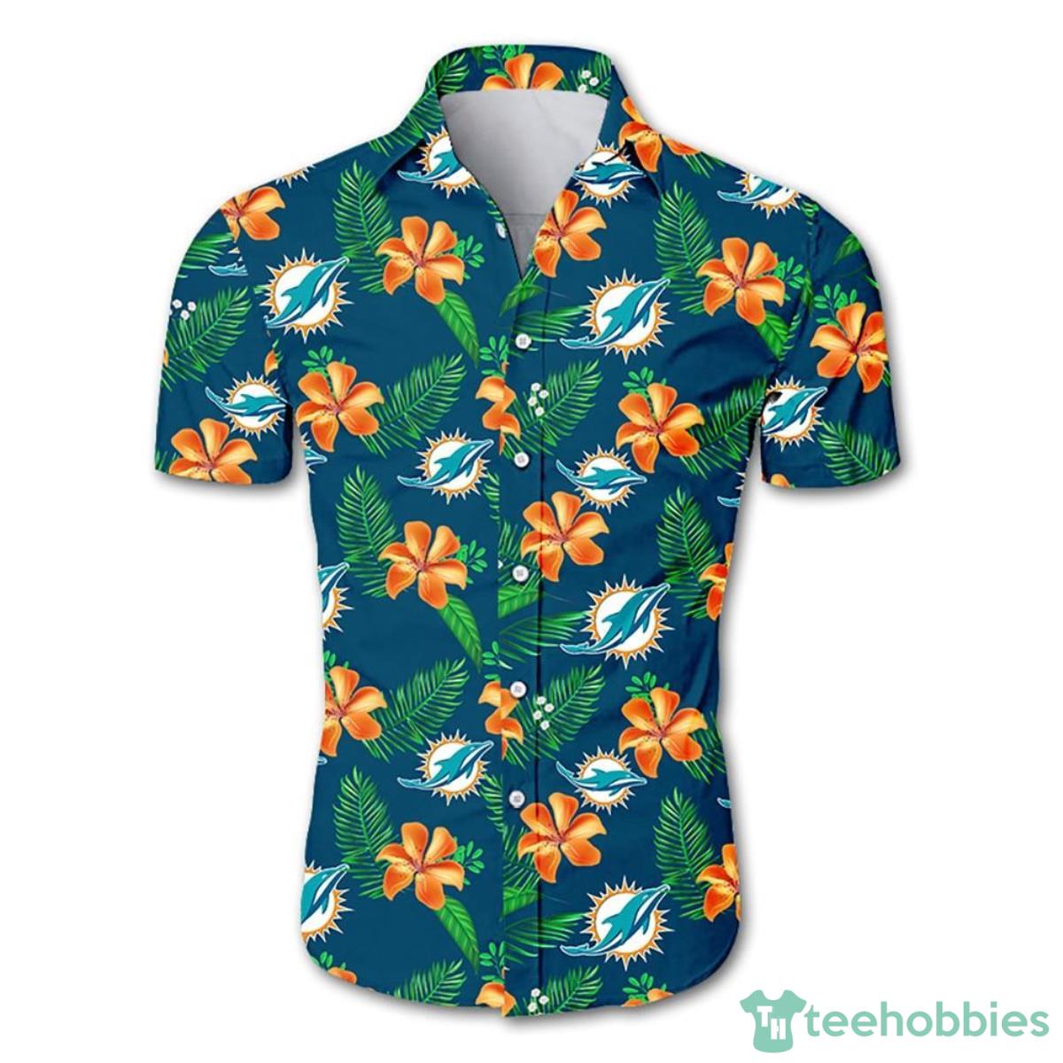 Miami Dolphins Hawaiian Shirt Floral For Men And Women Product Photo 1