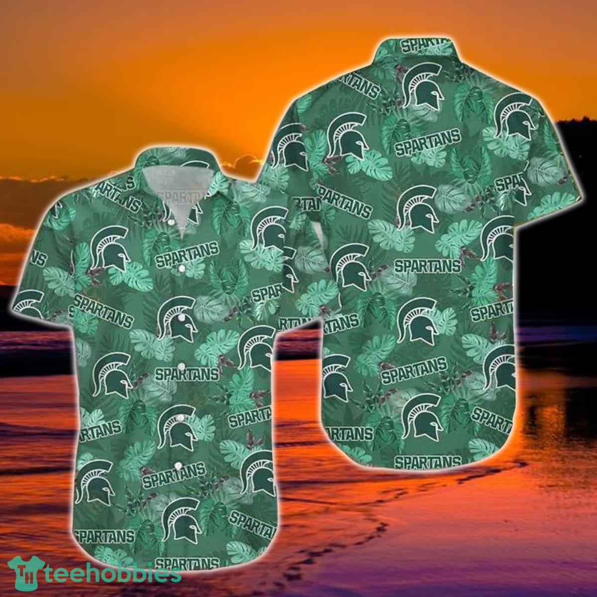 Michigan State Hawaiian Shirt Michigan State Spartans Aloha Shirt Product Photo 1