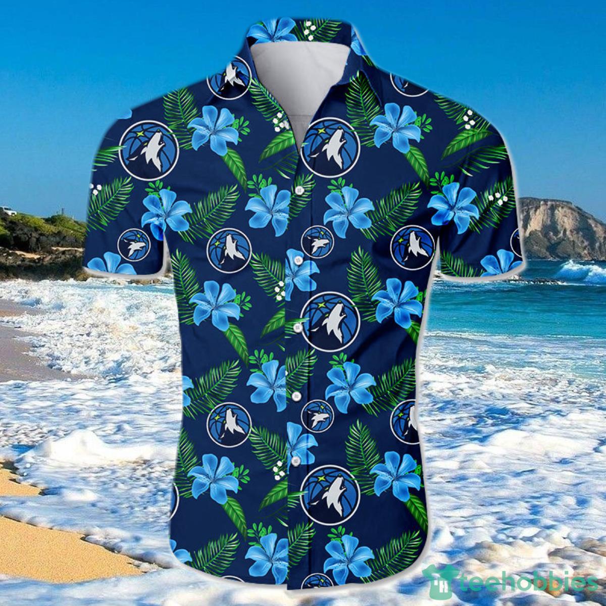 Minnesota Timberwolves Hawaiian Shirt For Men And Women Small Flowers Product Photo 1