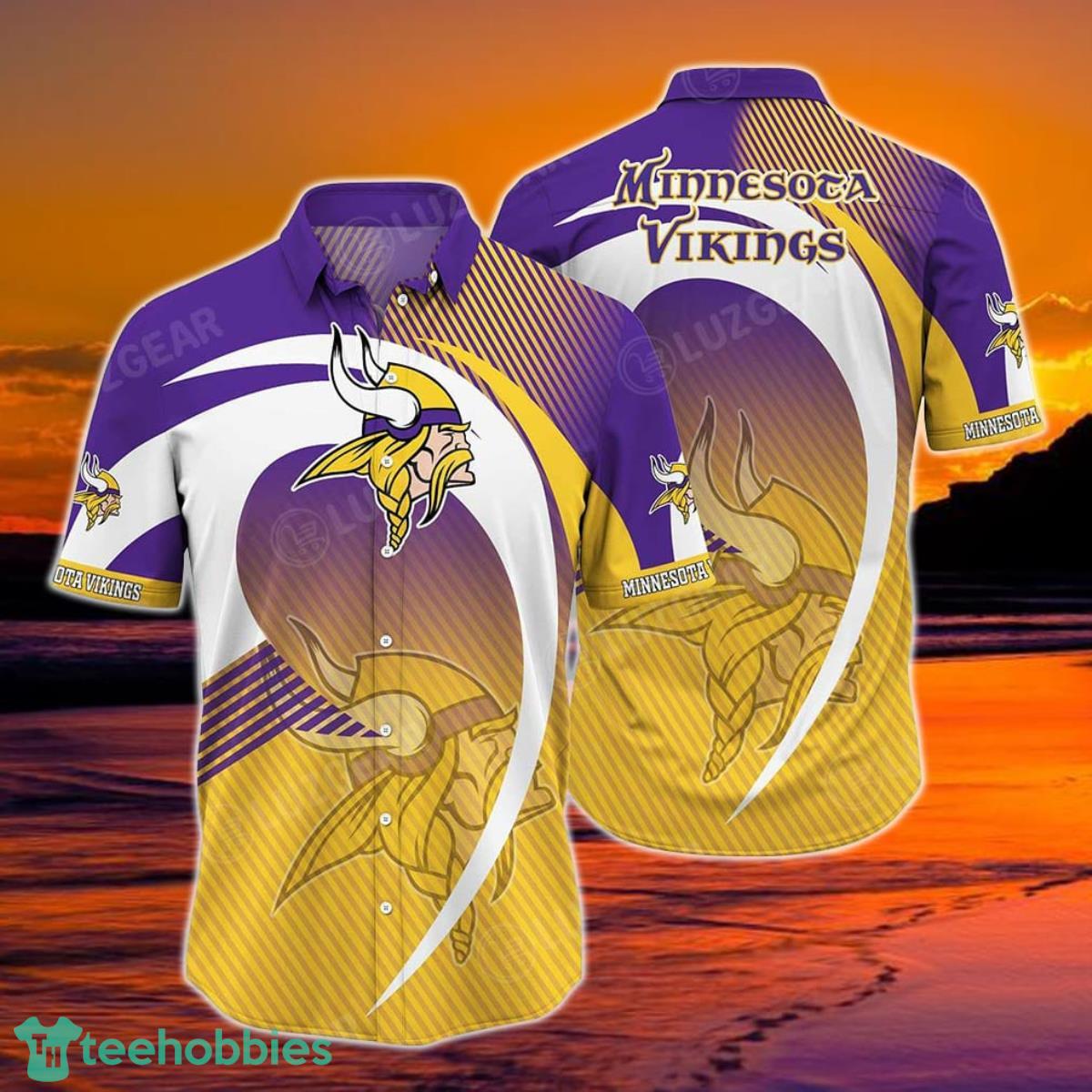 Minnesota Vikings NFL Hawaiian Shirt, New Hot Trending Summer Beach Shirt Best Gift For Fan Product Photo 1
