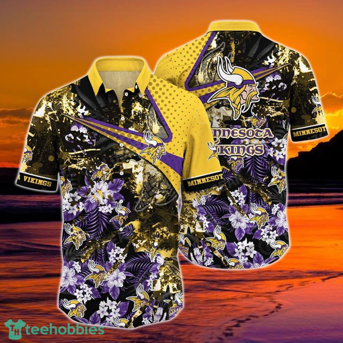 Minnesota Vikings NFL Hawaiian Shirt Tropical Pattern New Hot Trend Summer For Sports Fans NFL Product Photo 1