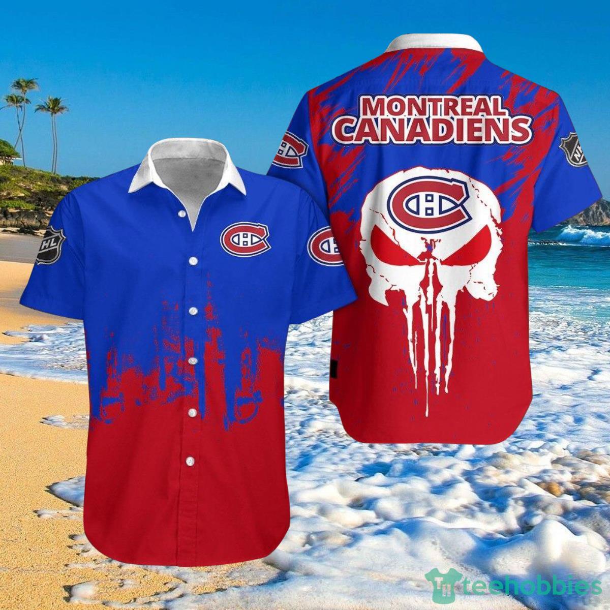 Montreal Canadiens Shirts Skull Short Sleeve Product Photo 1