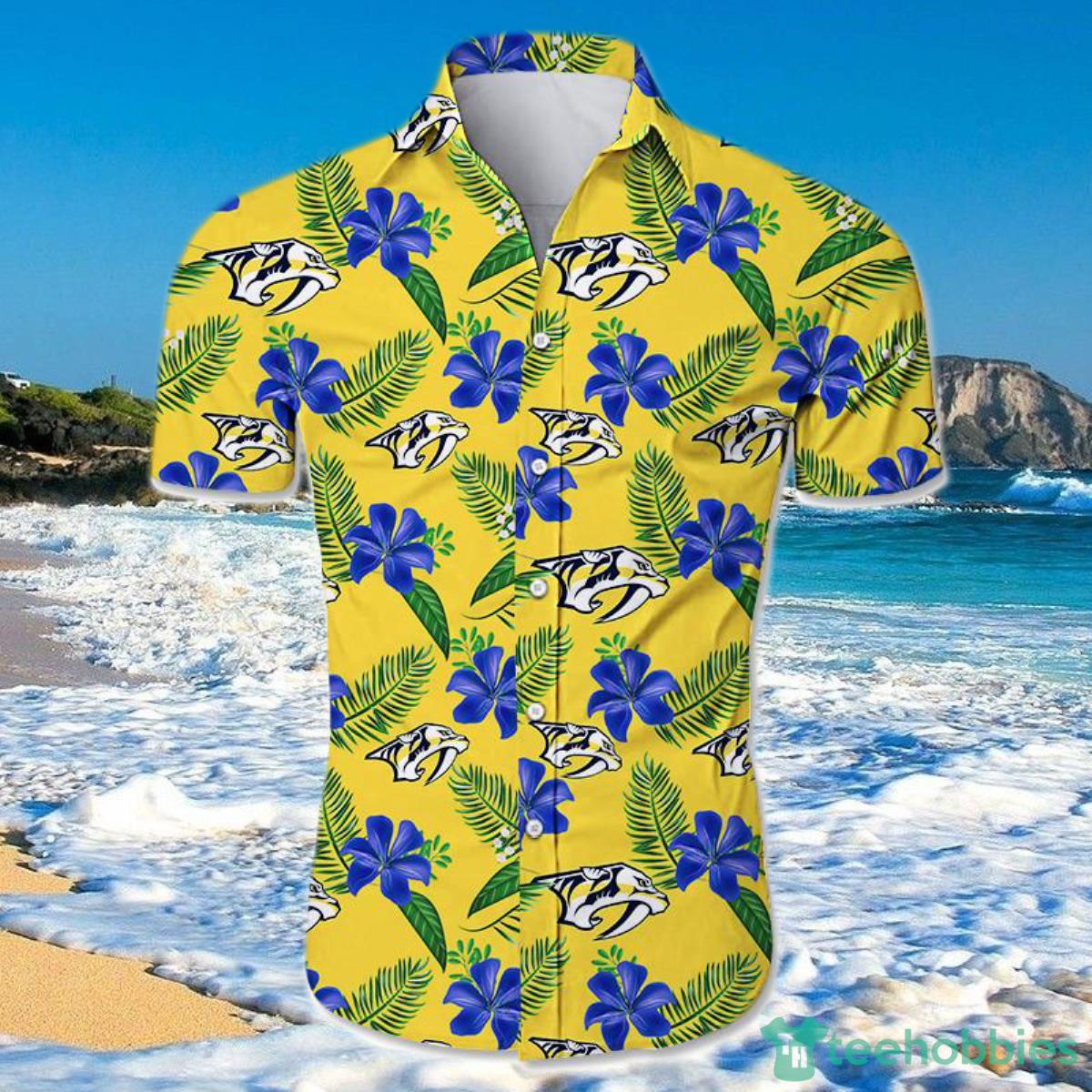 Nashville Predators Hawaiian Shirt Floral For Men And Women Product Photo 1