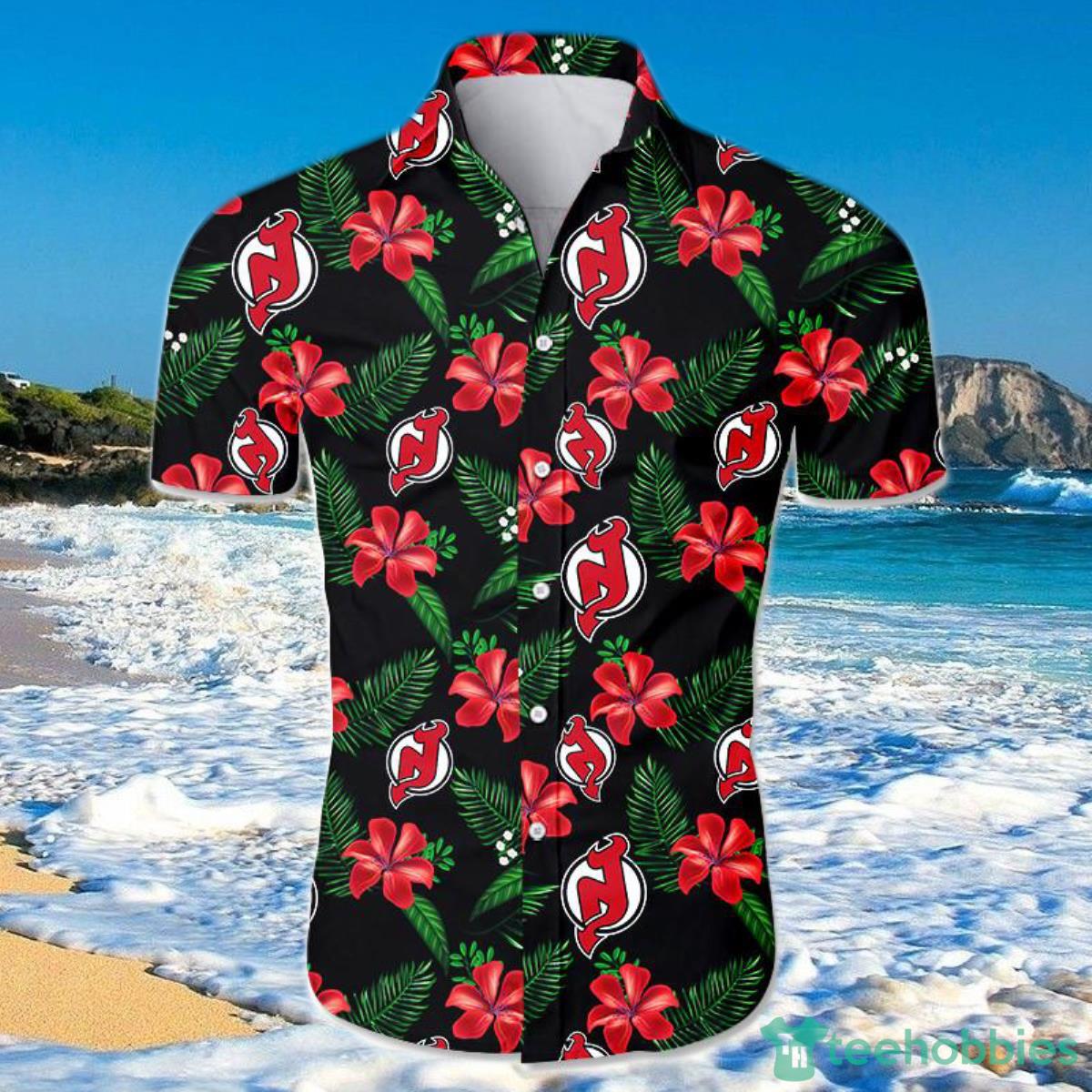 New Jersey Devils Hawaiian Shirt Floral For Men And Women Product Photo 1