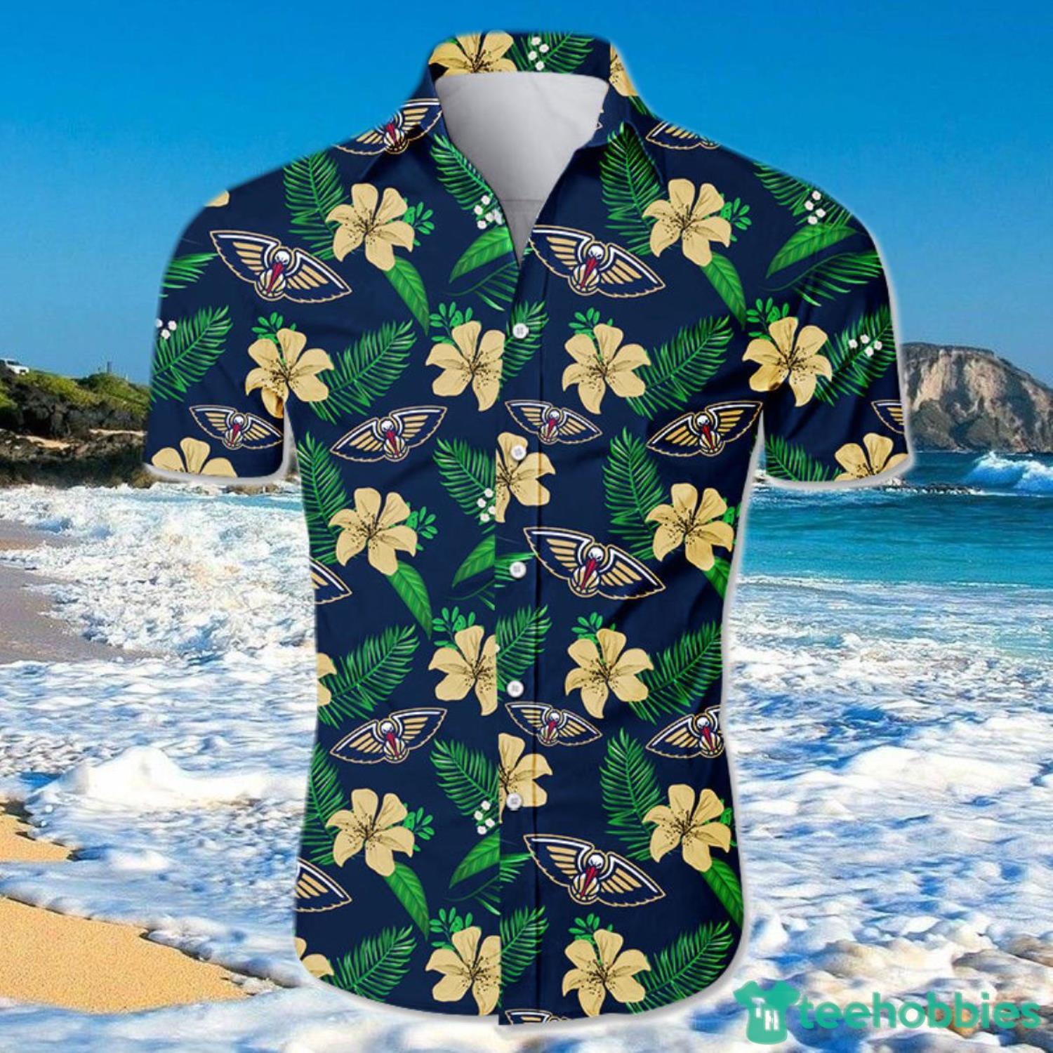 New Orleans Pelicans Hawaiian Shirt For Men And Women Small Flowers Product Photo 1
