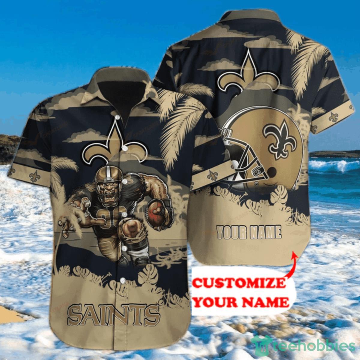 New Orleans Saints Hawaiian Shirt Mascot Custom Name Product Photo 1