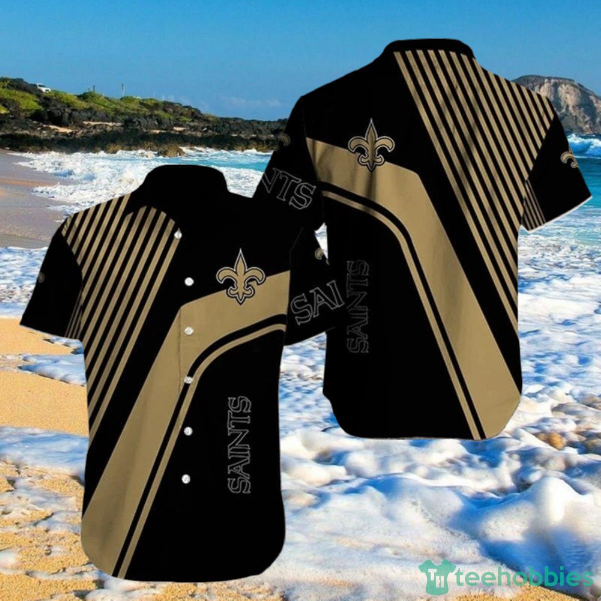 New Orleans Saints Hawaiian Shirts Pattern Stripe Product Photo 1