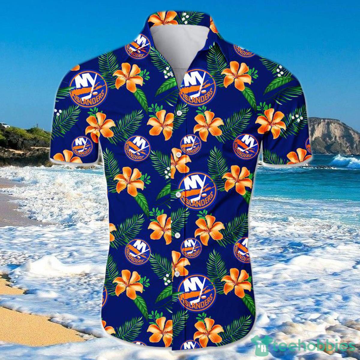 New York Islanders Hawaiian Shirt Floral For Men And Women Product Photo 1