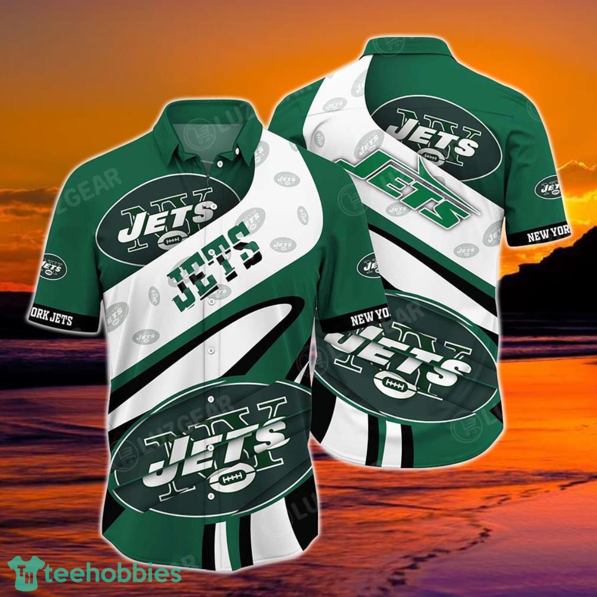 New York Jets NFL Beach Shirt For Sports Best Fans This Summer NFL Hawaiian Shirt Product Photo 1