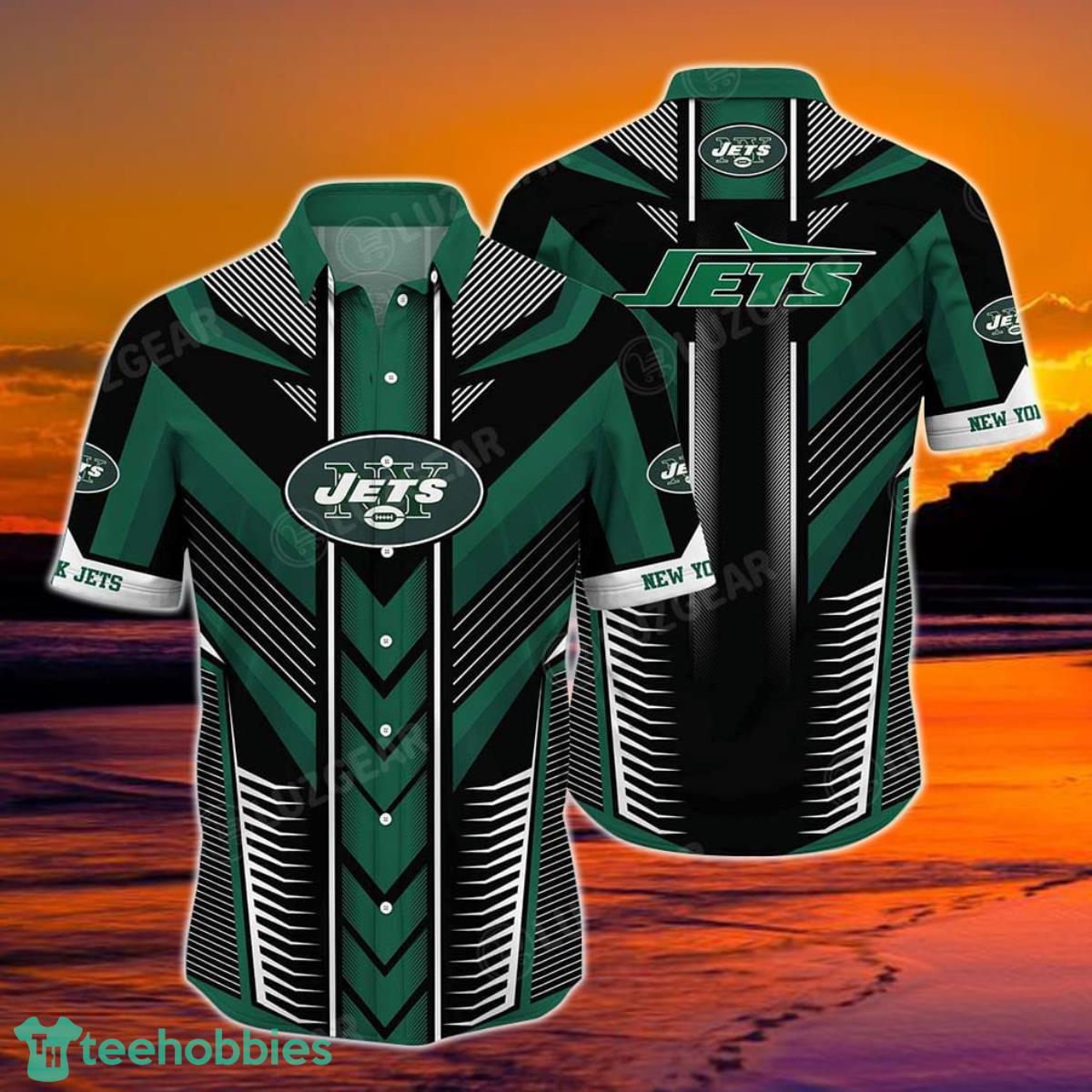 New York Jets NFL Hawaiian Shirt Summer Short Sleeve Button Down Shirt Gift For Big Fans Product Photo 1
