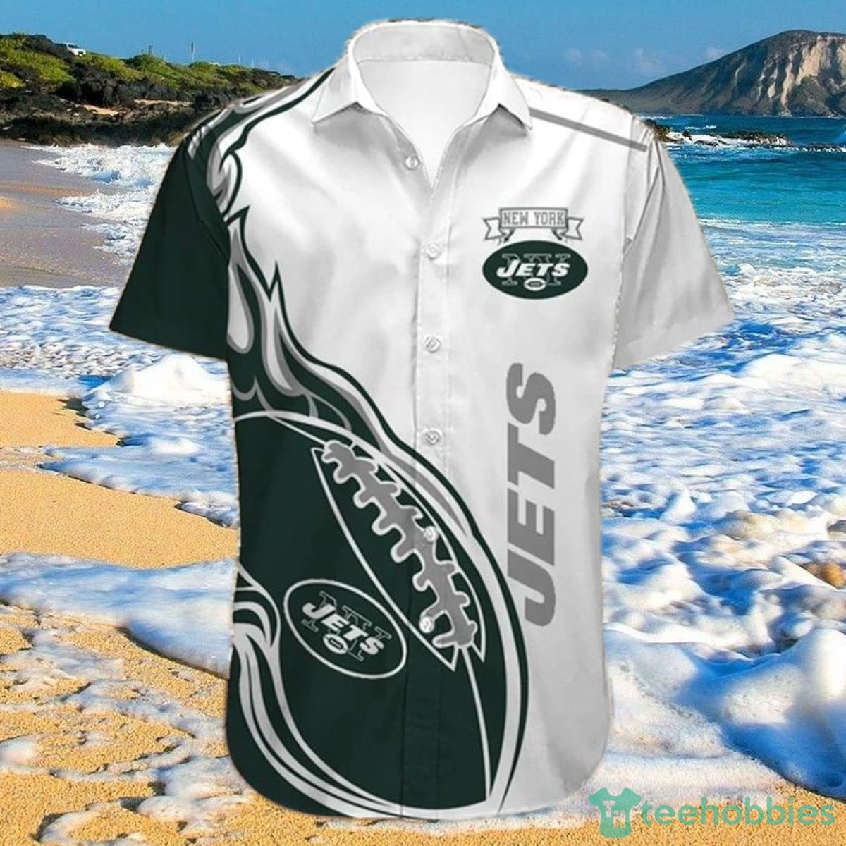New York Jets Shirts Fireball Hawaiian Shirt Product Photo 1